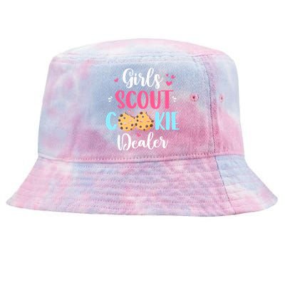 Scout For Girl Cookie Dealer Women Funny Tie-Dyed Bucket Hat