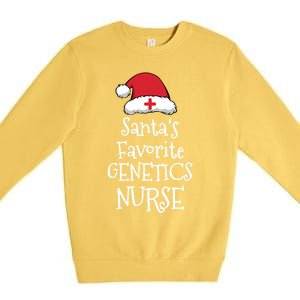 Santas Favorite Genetics Nurse Christmas Funny Gift Premium Crewneck Sweatshirt