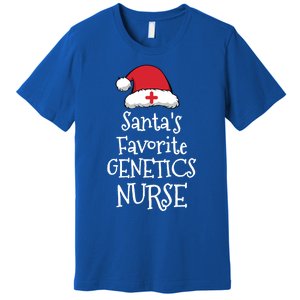 Santas Favorite Genetics Nurse Christmas Funny Gift Premium T-Shirt