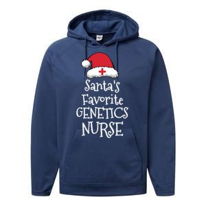 Santas Favorite Genetics Nurse Christmas Funny Gift Performance Fleece Hoodie