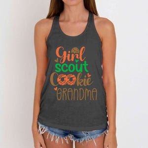 Scout For Girl Cookie Grandma Scouting Family Matching Funny Women's Knotted Racerback Tank