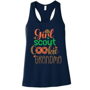 Scout For Girl Cookie Grandma Scouting Family Matching Funny Women's Racerback Tank