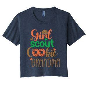 Scout For Girl Cookie Grandma Scouting Family Matching Funny Women's Crop Top Tee