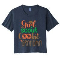 Scout For Girl Cookie Grandma Scouting Family Matching Funny Women's Crop Top Tee