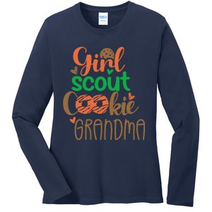 Scout For Girl Cookie Grandma Scouting Family Matching Funny Ladies Long Sleeve Shirt