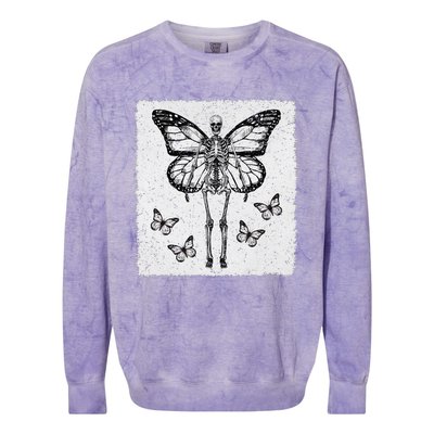 Skeleton Fairy Grunge Fairycore Aesthetic Goth Gothic Colorblast Crewneck Sweatshirt