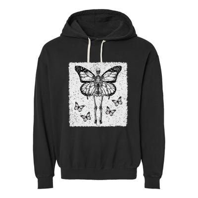 Skeleton Fairy Grunge Fairycore Aesthetic Goth Gothic Garment-Dyed Fleece Hoodie