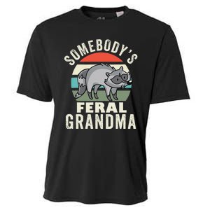 SomebodyS Feral Grandma Wild Grandmother Family Retro Cooling Performance Crew T-Shirt