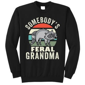 SomebodyS Feral Grandma Wild Grandmother Family Retro Sweatshirt