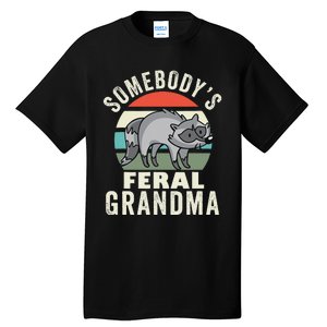 SomebodyS Feral Grandma Wild Grandmother Family Retro Tall T-Shirt