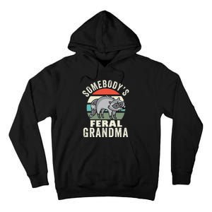 SomebodyS Feral Grandma Wild Grandmother Family Retro Tall Hoodie