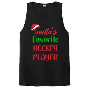 Santas Favorite Hockey Player Funny Hockey Christmas Gift PosiCharge Competitor Tank