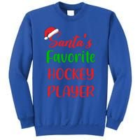 Santas Favorite Hockey Player Funny Hockey Christmas Gift Sweatshirt