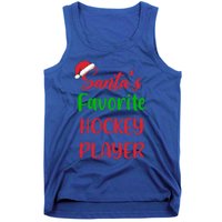 Santas Favorite Hockey Player Funny Hockey Christmas Gift Tank Top