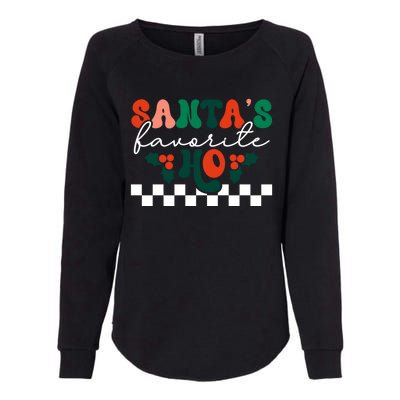 Santa's Favorite Ho Christmas Season Funny Xmas Holiday Cute Gift Womens California Wash Sweatshirt