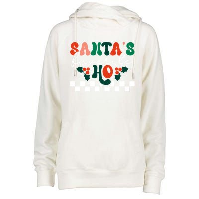 Santa's Favorite Ho Christmas Season Funny Xmas Holiday Cute Gift Womens Funnel Neck Pullover Hood