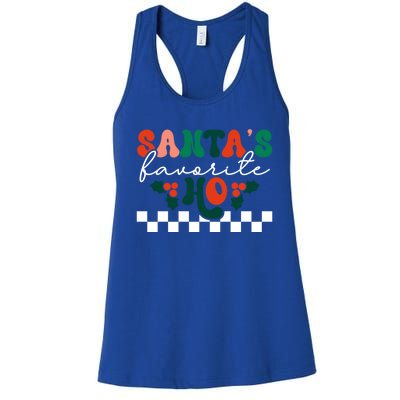 Santa's Favorite Ho Christmas Season Funny Xmas Holiday Cute Gift Women's Racerback Tank