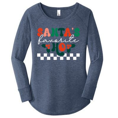 Santa's Favorite Ho Christmas Season Funny Xmas Holiday Cute Gift Women's Perfect Tri Tunic Long Sleeve Shirt