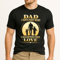 Sons First Hero Daughters First Love Is Dad Fathers Day Cooling Performance Crew T-Shirt