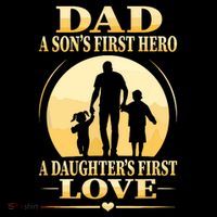Sons First Hero Daughters First Love Is Dad Fathers Day Sustainable Bucket Hat