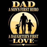 Sons First Hero Daughters First Love Is Dad Fathers Day Bucket Hat