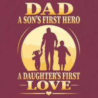 Sons First Hero Daughters First Love Is Dad Fathers Day 16oz Travel Tumbler