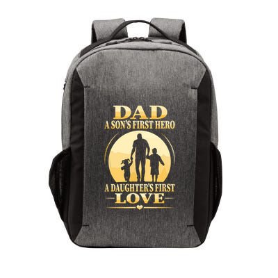 Sons First Hero Daughters First Love Is Dad Fathers Day Vector Backpack
