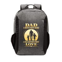 Sons First Hero Daughters First Love Is Dad Fathers Day Vector Backpack