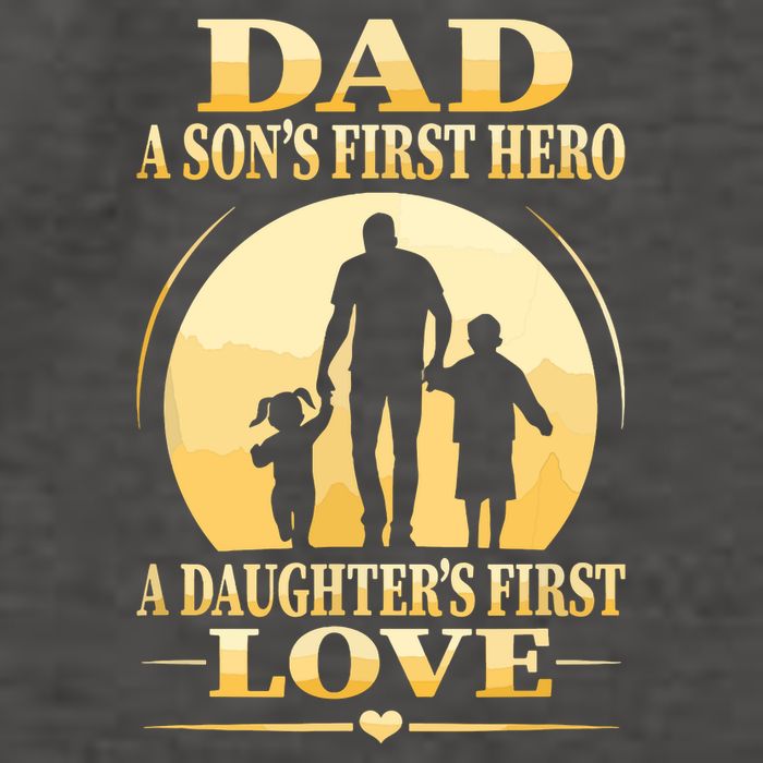 Sons First Hero Daughters First Love Is Dad Fathers Day Vector Backpack