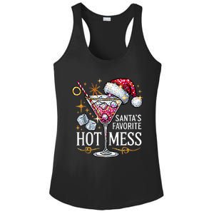 SantaS Favorite Hot Mess Christmas Holiday Margarita Drink Ladies PosiCharge Competitor Racerback Tank