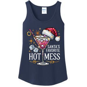 SantaS Favorite Hot Mess Christmas Holiday Margarita Drink Ladies Essential Tank