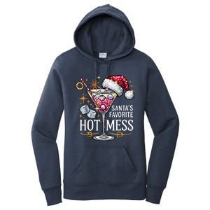 SantaS Favorite Hot Mess Christmas Holiday Margarita Drink Women's Pullover Hoodie