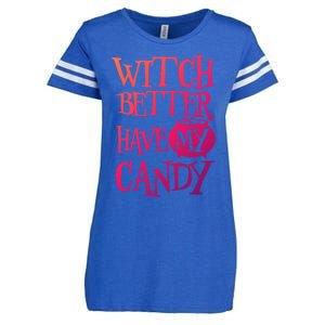 Simple Funny Halloween Witch Better Have My Candy Graphic Gift Enza Ladies Jersey Football T-Shirt