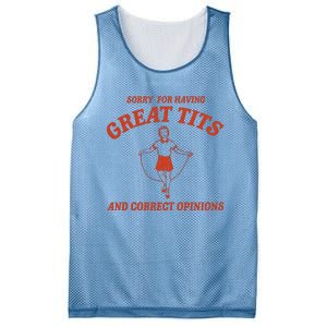 Sorry For Having Great Tits And Correct Opinions Mesh Reversible Basketball Jersey Tank