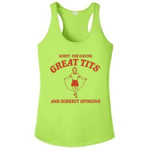 Sorry For Having Great Tits And Correct Opinions Ladies PosiCharge Competitor Racerback Tank