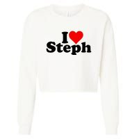 Steph Fanatic Heartfelt Admiration for Stephen and Stephanie Cropped Pullover Crew