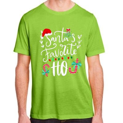 Santas Favorite Ho Funny Christmas Santa Hat Xmas Pajamas  Adult ChromaSoft Performance T-Shirt