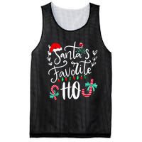 Santas Favorite Ho Funny Christmas Santa Hat Xmas Pajamas  Mesh Reversible Basketball Jersey Tank