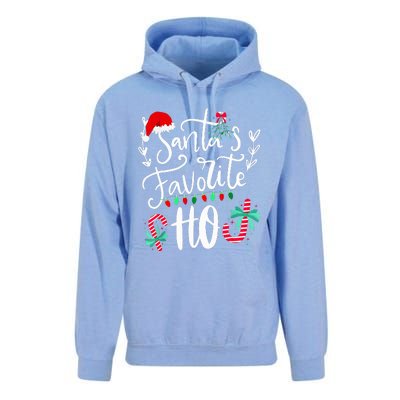 Santas Favorite Ho Funny Christmas Santa Hat Xmas Pajamas  Unisex Surf Hoodie