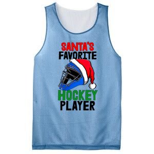 SantaS Favorite Hockey Player Funny Baseball Game Gift Mesh Reversible Basketball Jersey Tank