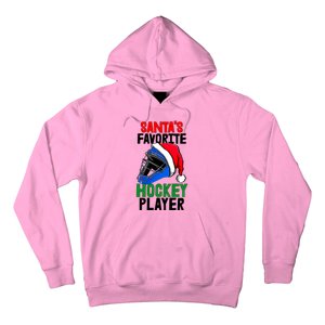 SantaS Favorite Hockey Player Funny Baseball Game Gift Hoodie