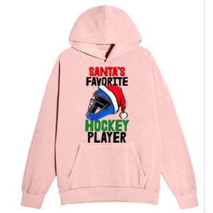 SantaS Favorite Hockey Player Funny Baseball Game Gift Urban Pullover Hoodie