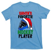 SantaS Favorite Hockey Player Funny Baseball Game Gift T-Shirt