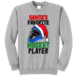 SantaS Favorite Hockey Player Funny Baseball Game Gift Sweatshirt