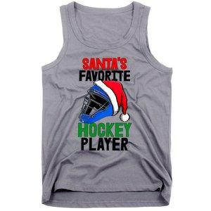 SantaS Favorite Hockey Player Funny Baseball Game Gift Tank Top