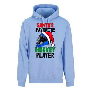 SantaS Favorite Hockey Player Funny Baseball Game Gift Unisex Surf Hoodie