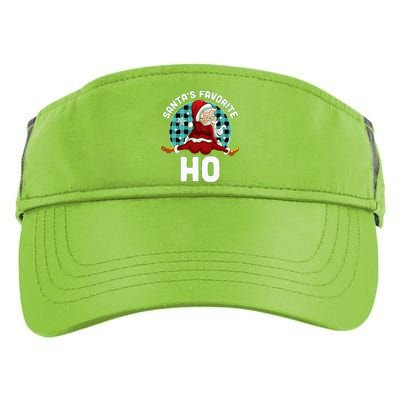 Santa's Favorite Ho  Xmas Naughty Santa Christmas Pajama Adult Drive Performance Visor