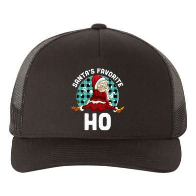 Santa's Favorite Ho  Xmas Naughty Santa Christmas Pajama Yupoong Adult 5-Panel Trucker Hat