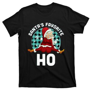 Santa's Favorite Ho  Xmas Naughty Santa Christmas Pajama T-Shirt