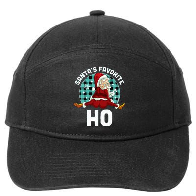 Santa's Favorite Ho  Xmas Naughty Santa Christmas Pajama 7-Panel Snapback Hat